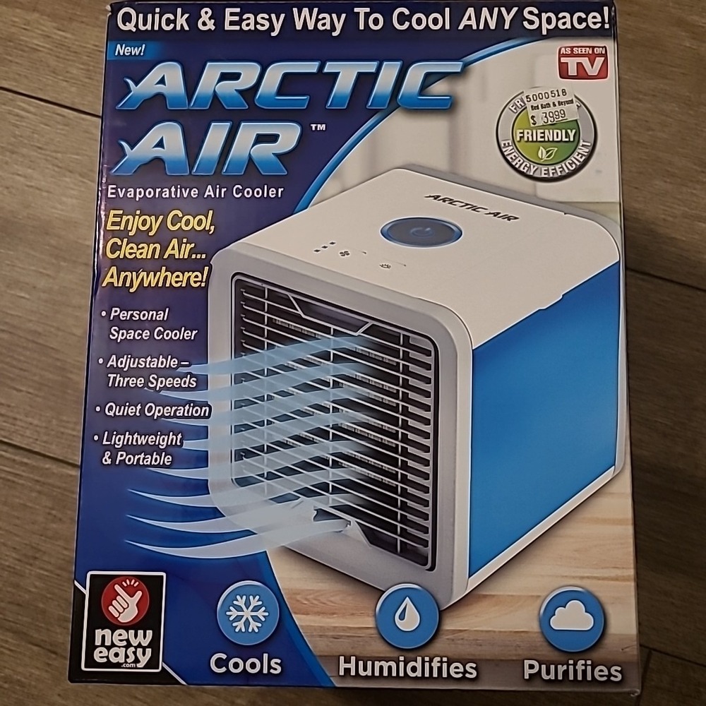 Arctic Air Evaporative Portable Air Cooler Model 17013 3 Speeds Humidifier AS TV